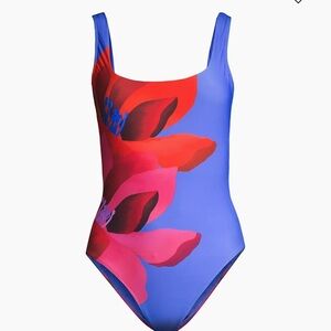 FARM RIO Watercolor Floral One Piece Swim M